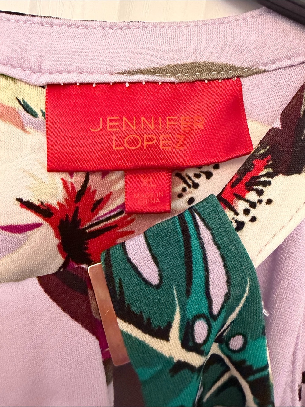 Jennifer Lopez Lavender Tropical Halter Size XL - Picture 2 of 5